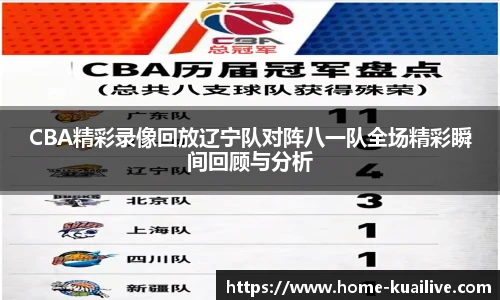 CBA精彩录像回放辽宁队对阵八一队全场精彩瞬间回顾与分析